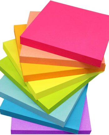 Sticky Notes 3x3 Inches,Bright Colors Self-Stick Pads | Easy to Post for Home, Office, Notebook, 82 Sheets/pad
