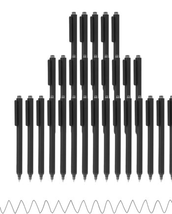 Pens Bulk, 30-Pack Black Ballpoint Pens (1.0mm Medium Point) - Smooth Writing No-Smear Click-Type Bulk Pens for School,Corporate,Journals