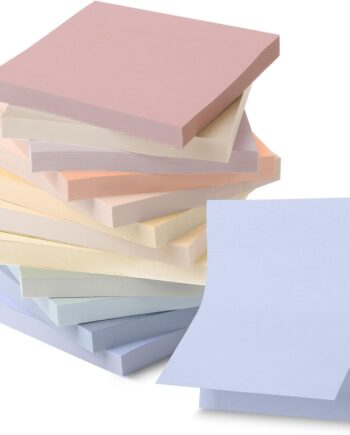- Sticky Notes, 3"x3", 12 Pads, 600 Sheets, Soft Vintage Colors | Sticky Notes Bulk, Self-Stick Note Pads, Perfect for Office, School, Home, Study & Organization