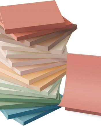 (16 Pack) Sticky Notes 3x3, Vintage Colors, Sticky Pads, Recyclable | Easy to stick for Home, Office, Notebook
