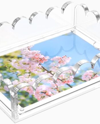 Acrylic Tray with Scalloped Edges and Magnetic Pad