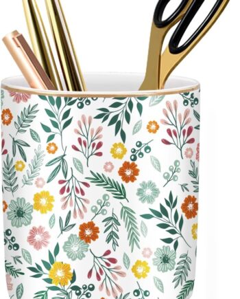 Hexagonal Creative Multifunctional Pen Holder Desk Organiser, White