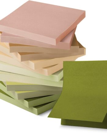- Sticky Notes, 3”x3”, 12 Pads, 600 Sheets, Dark and Earthy Colors | Sticky Notes Bulk, Self-Stick Note Pads, Perfect for Office, School, Home, Study & Organization