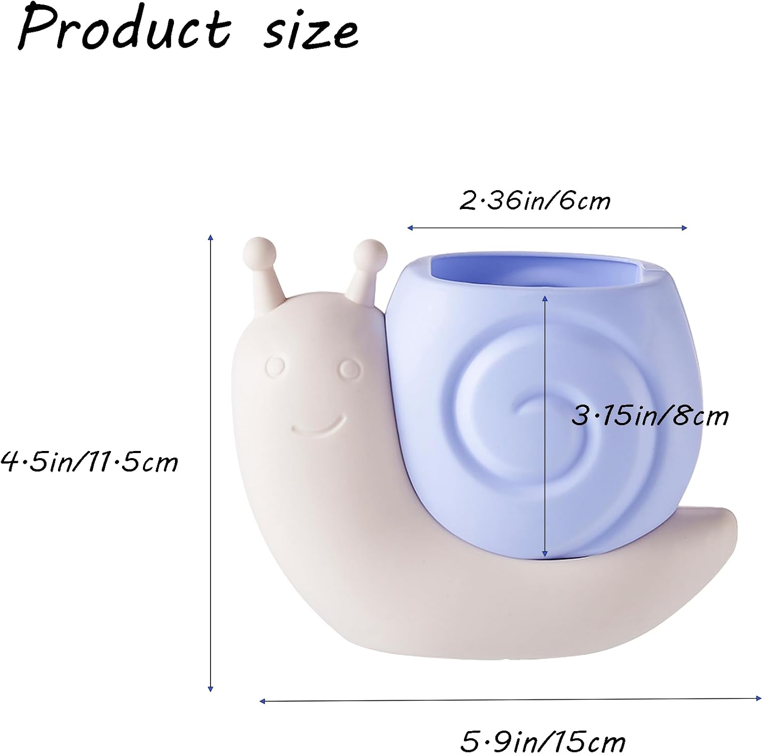 Snail-Shaped Multifunctional Pen Holder Storage Box, Yellow