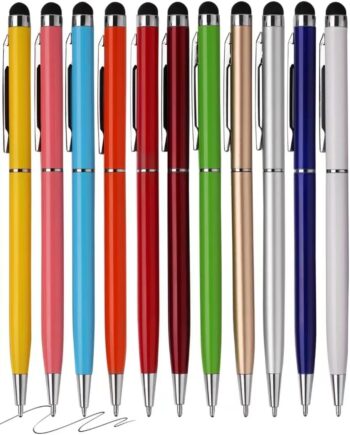 15 Pack Stylus Pens for Touch Screens Stylus Pen Compatible with Phone Tablets Kindle and Black Ink Ballpoint Pens-2 in 1 Stylists pens for Touch Screens