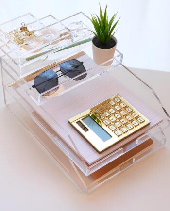 Stackable Transparent Acrylic Document Tray