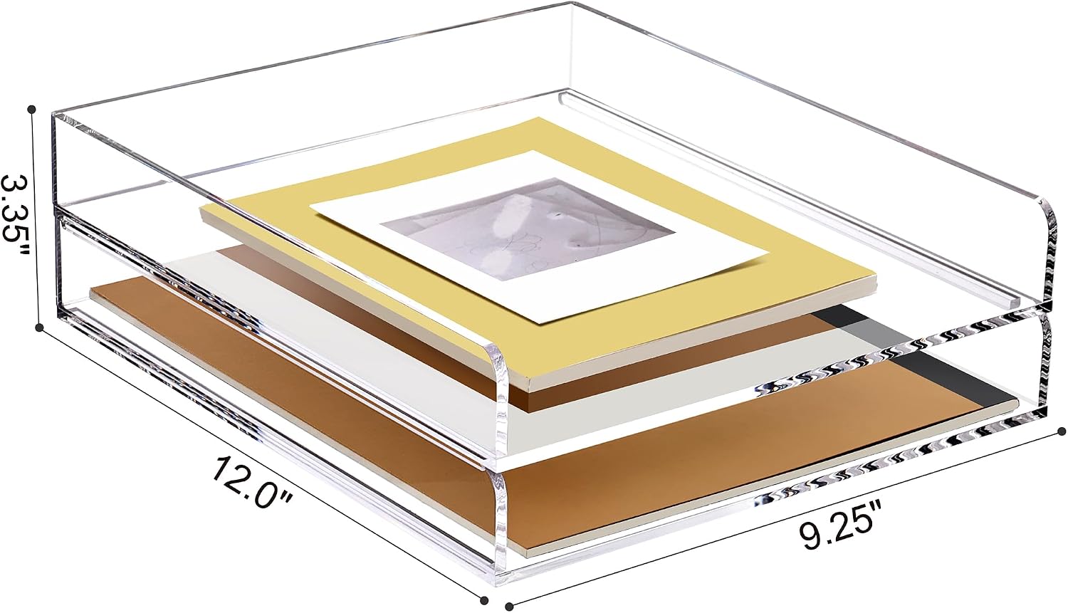 2-Tier Stackable Acrylic Document Tray