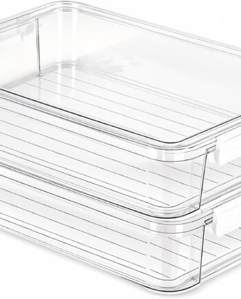 Transparent Plastic Stackable Storage Box/Document Case