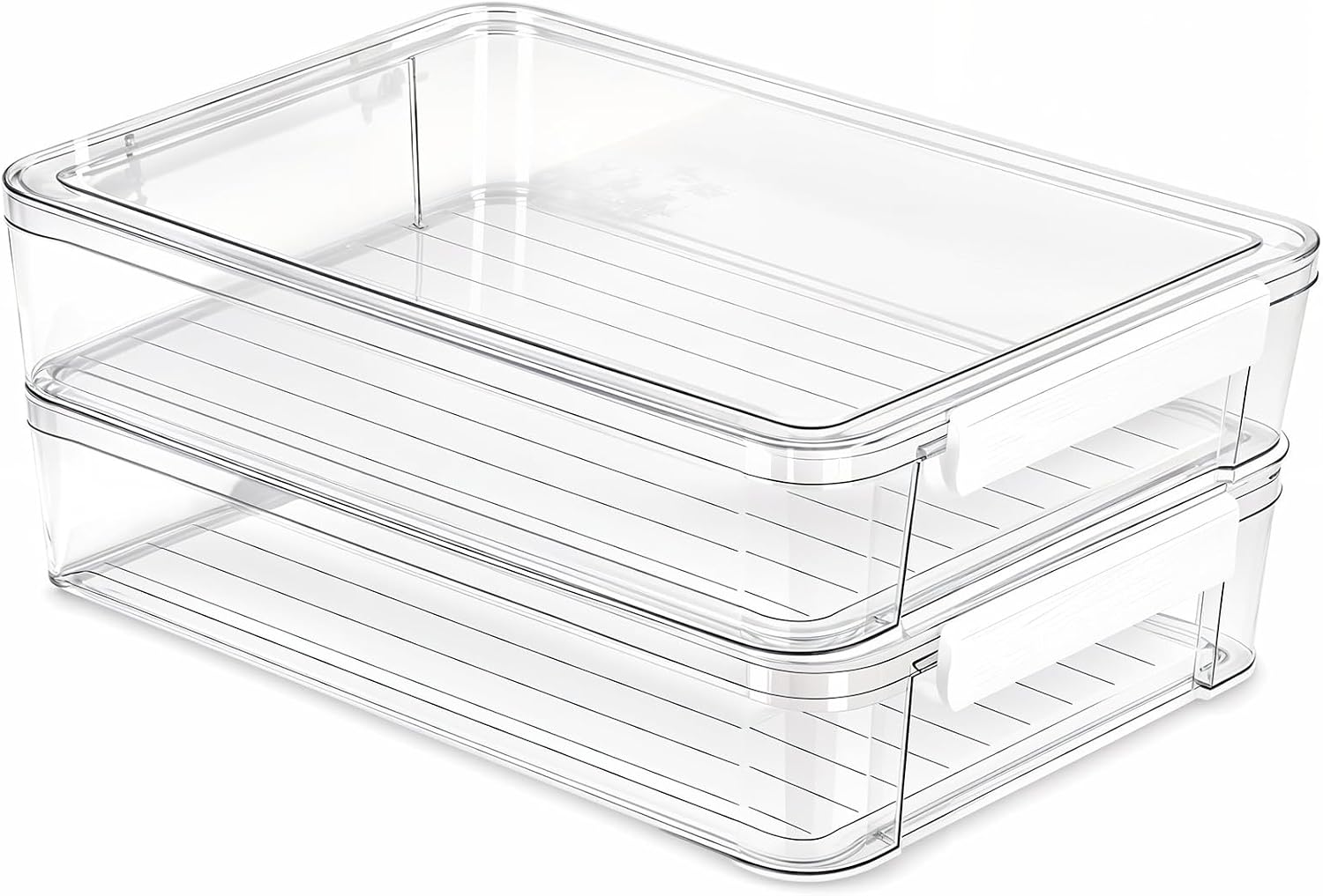 Transparent Plastic Stackable Storage Box/Document Case