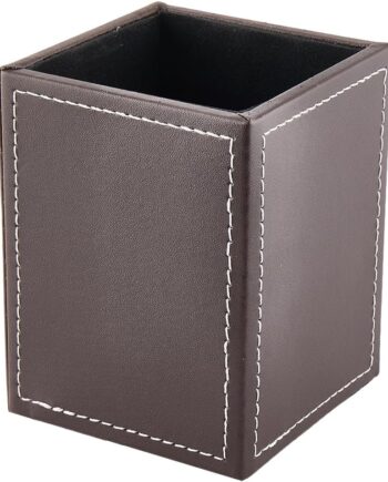 PU Leather Multifunctional Pen Holder Desk Organiser with Mouse Pad, Rabbit Design