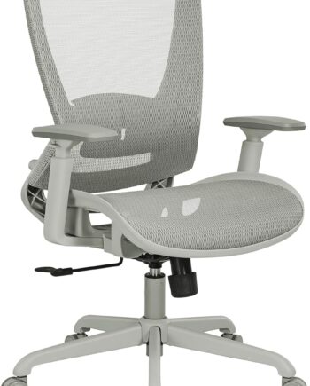 Mesh Office Chair With Adjustable Lumbar Support, Armrests, Tilt Function, And Swivel Base
