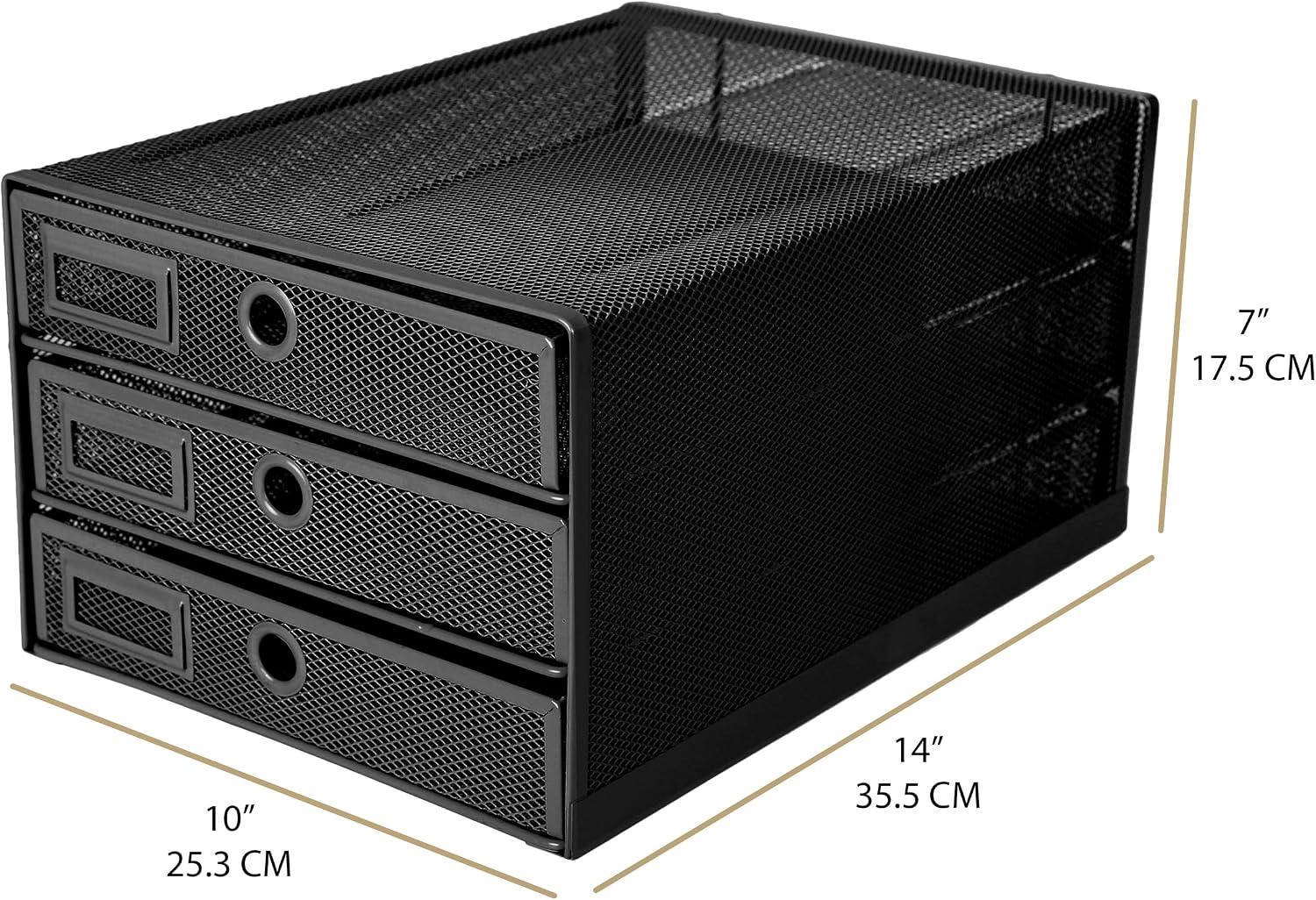 3-Tier Drawer-Style Document Sorting Rack